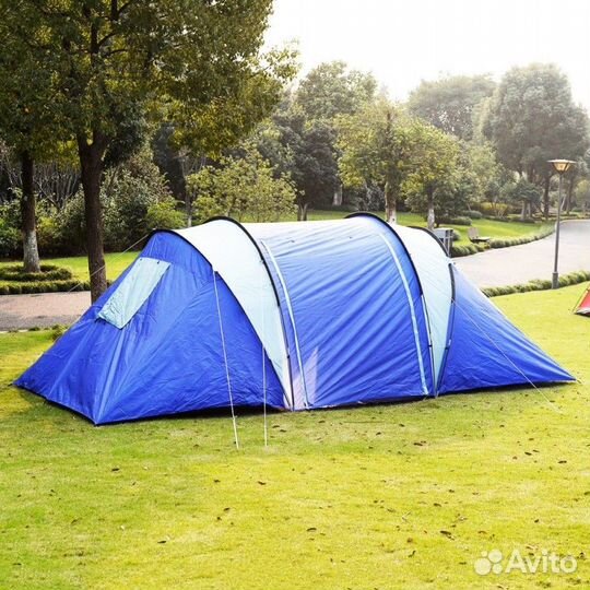 Палатка 4-х местная 2 комнаты+тамбур+навес