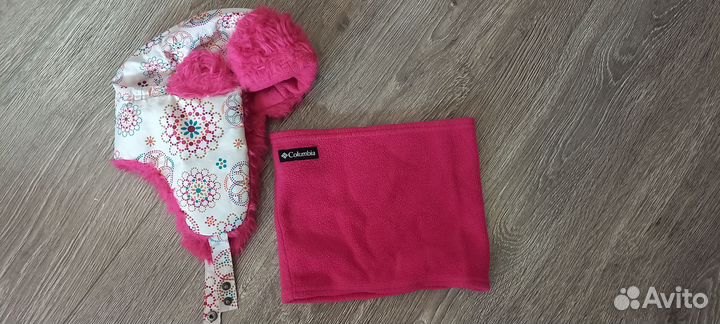 Зимняя шапка ушанка + снуд Columbia