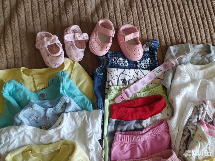 Вещи пакетом для девочки 3-6 месяцев