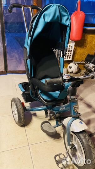 Трехколесный детский велосипед с ручкой бу