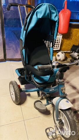 Трехколесный детский велосипед с ручкой бу