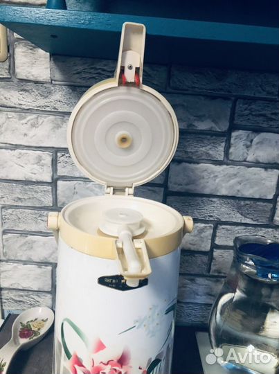 Термос с помпой СССР