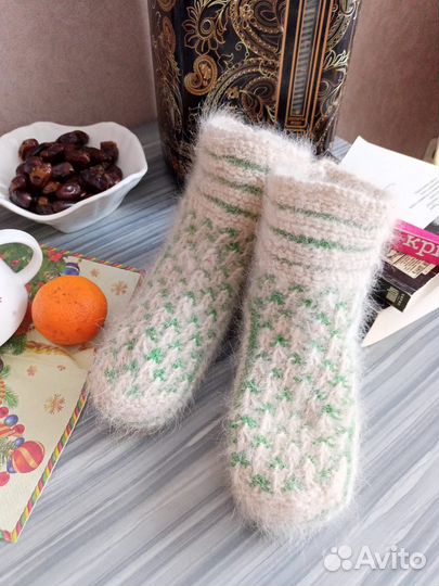 Следки следочки носки слиперы из собачьей шерсти