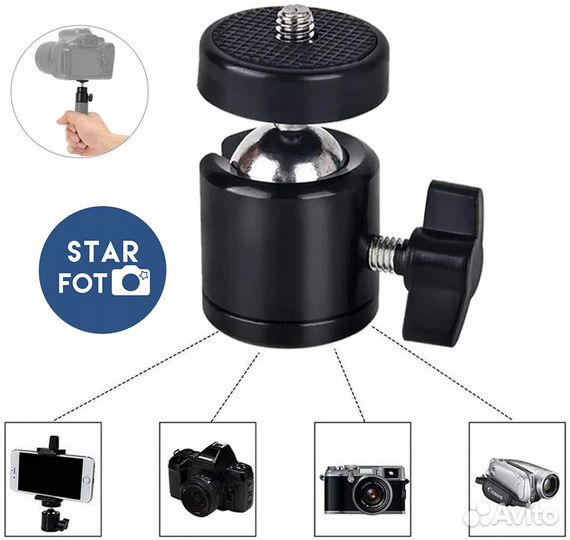 Шаровая голова на штатив, стойку