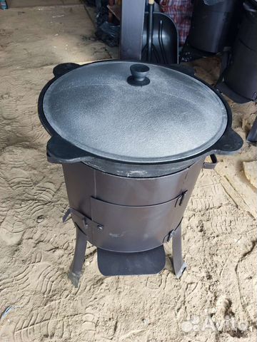 Казан с печью 8л