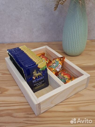 Коробка для чая деревянная