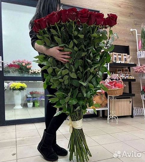 Высокие Розы Гиганты Доставка Круглосуточно