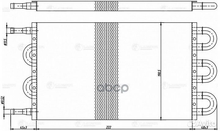LOC 3113 радиатор масляныйуниверсальный для дв