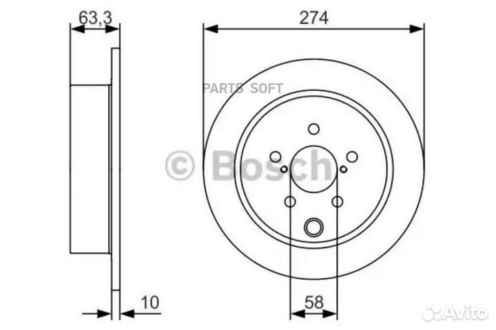 Диск тормозной 0986479634