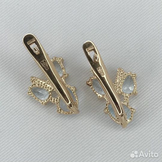 Серьги золото 585 пробы №064819