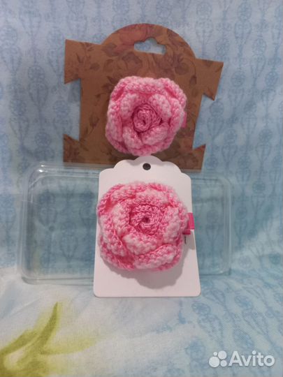 Заколки вязаные крючком для девочек