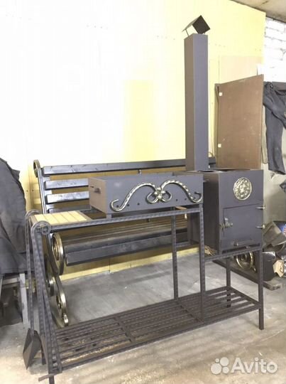 Мангал с печкой