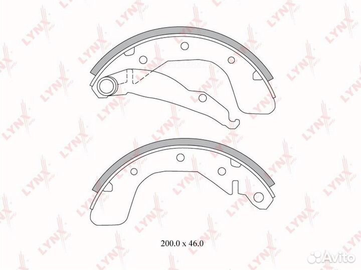 Lynxauto BS-1800 Колодки тормозные барабанные зад