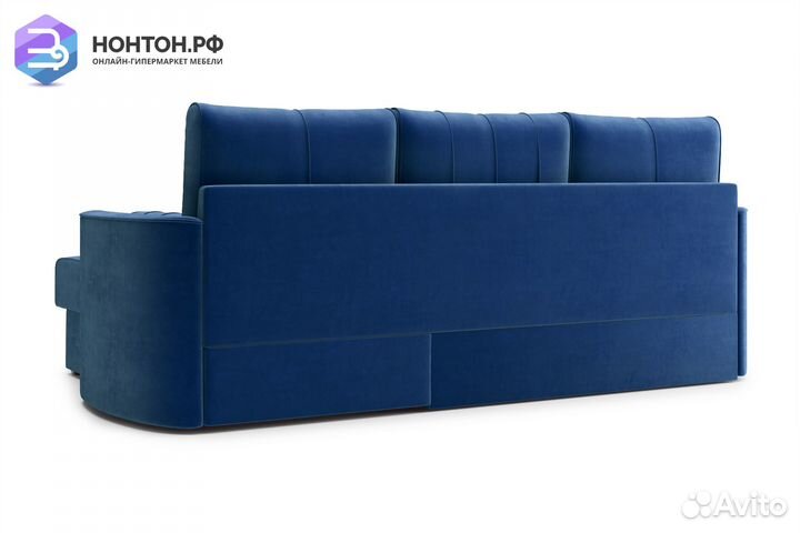 Диван угловой дельфин Колибри темно-синий