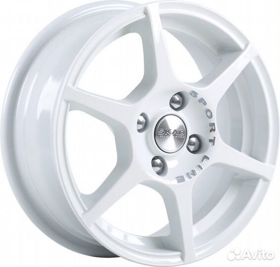 R14 4x98 5,5J ET38 D58,6 Скад Ягуар алмаз-белый