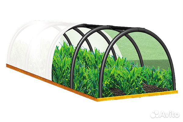 Парник сборный арочный каркасный 3 метра