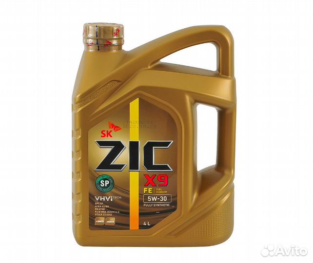 ZIC X9 FE 5W30 (4L) масло моторное синт API SP