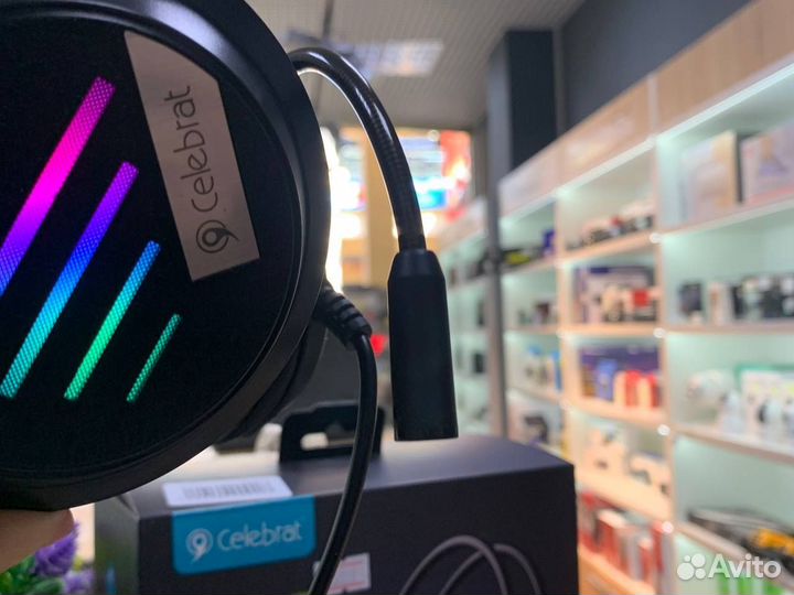 Наушники игровые проводные с микрофоном