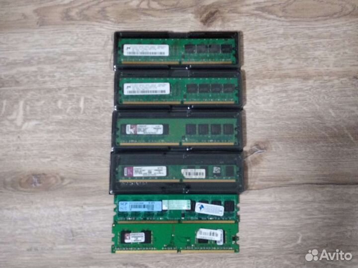 Оперативная память ddr2 2gb-1шт, 1gb-4шт