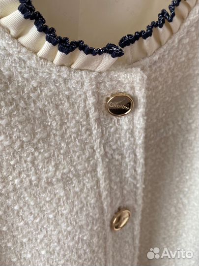 Платье белое из твида Sandro