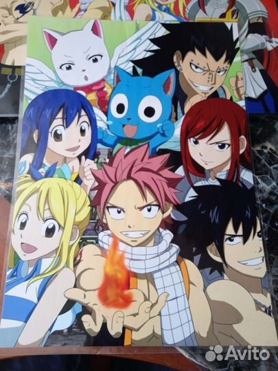 Плакаты постеры аниме - хвост фей - fairy tail