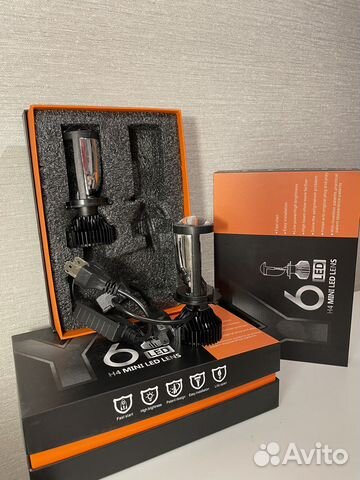 Светодиодная лампа с линзой H4 Y6D 120w 6500k LED