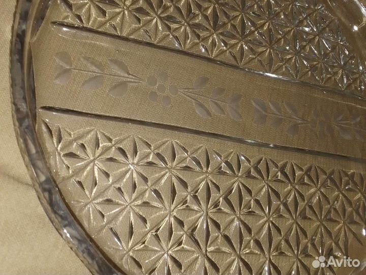 Поднос хрусталь СССР