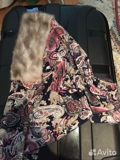 Платок с норкой Снежное Танго