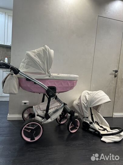 Коляска 2 в 1 эко кожа