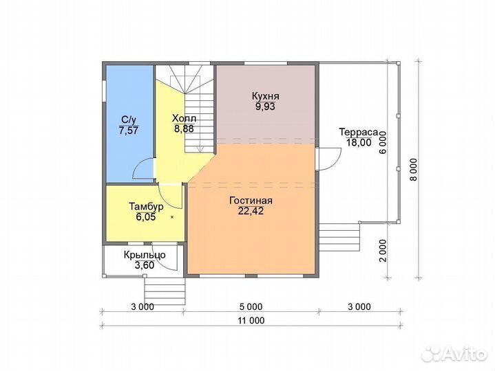 Каркасный Дом 127,2м² от производителя