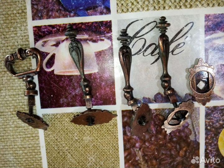 Ручки медные для шкафа и т.д
