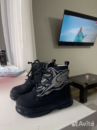 Ботинки детские очень натуральная кожа