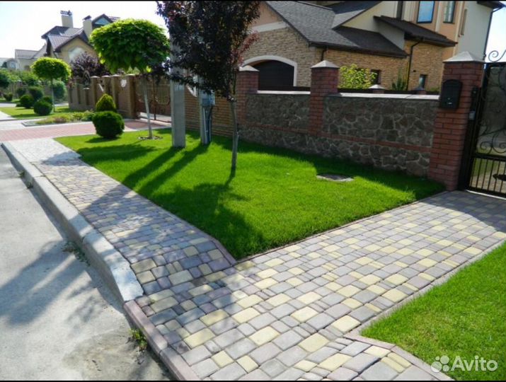 Рулонный газон стандартный под ключ