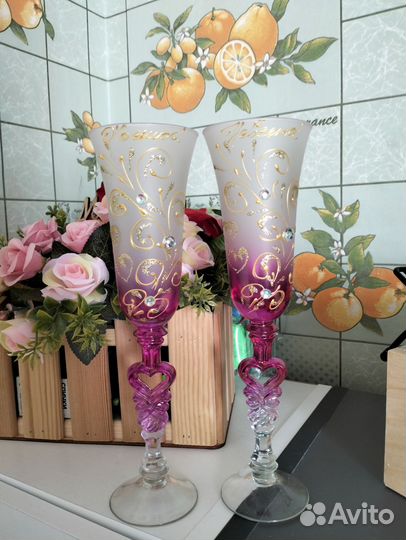 Свадебные бокалы новые