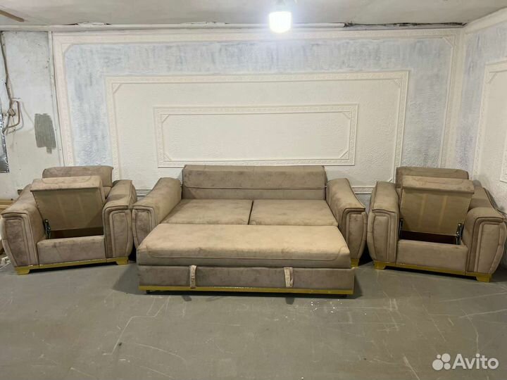 Диван и 2 кресла