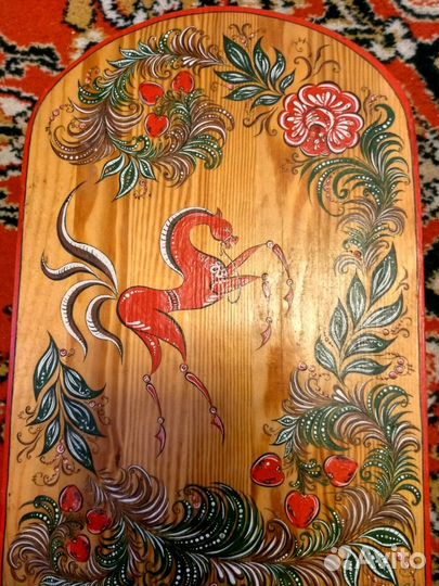 Деревянное панно-триптих и картина