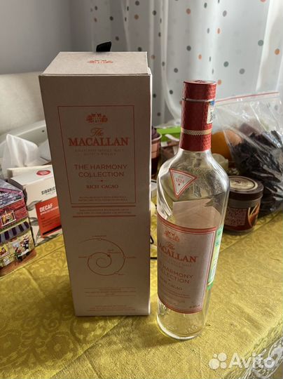 Бутылка с коробкой macallan rich cacao