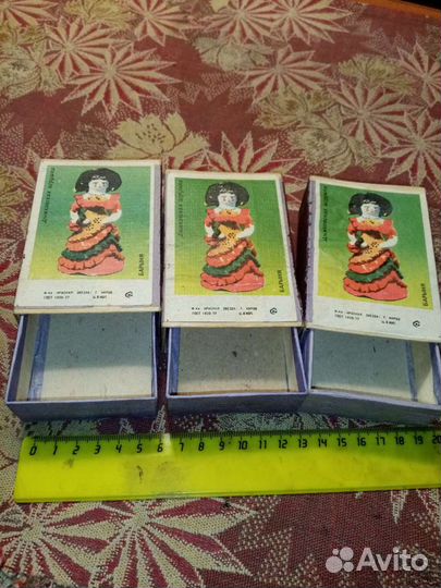 Спички СССР Дымковская игрушка. Барыня
