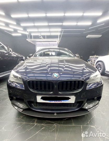 Губа переднего бампера под корбон BMW F10 Ф10 M5