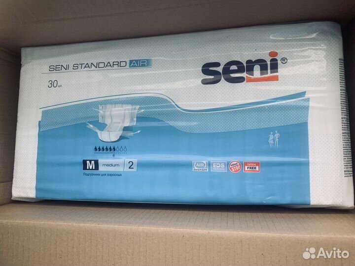 Памперсы для взрослых размер m по 30 штук