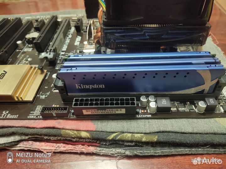 Материнская плата+процессор+оперативки+охлад