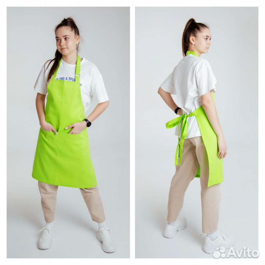Фартук для официанта салатовый