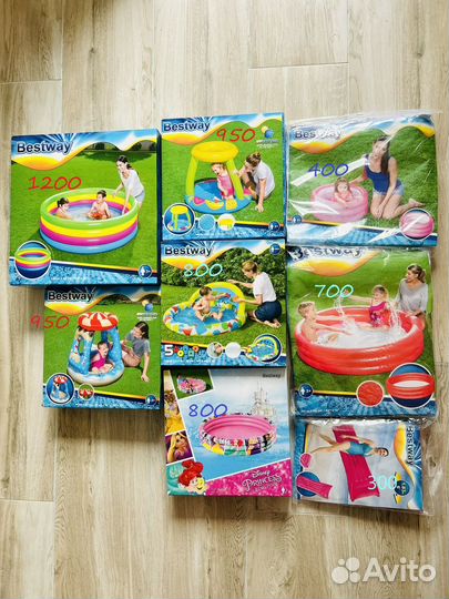 Надувные бассейны и игрушки, матрасы
