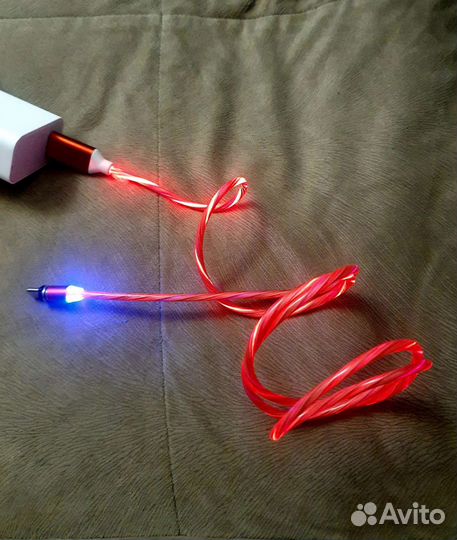 Магнитная зарядка с подсветкой 3в1