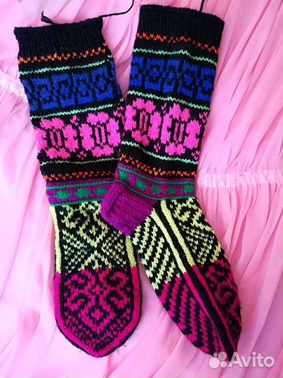 Теплые шерстяные носки