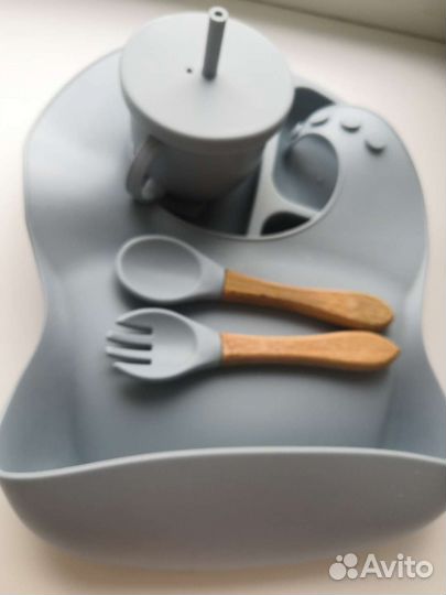 Силиконовая посуда для малышей 5 предметов