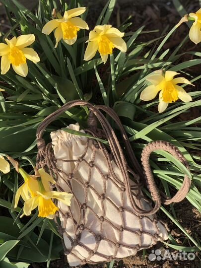 Мини сумка авоська макраме