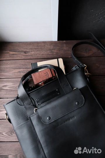 Мужская кожаная сумка ручной работы