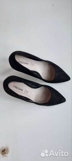 Туфли чёрные иск. замша женские (40 размер)