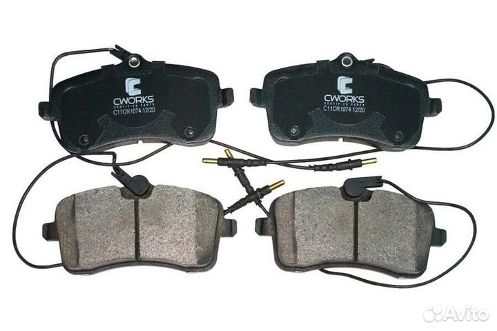 Колодки тормозные передние (Low Metallic) cworks C
